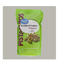 Great Value Roasted and Salted Pistachios, 24 oz