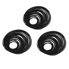 Black Cassette Tape Machine Belts 3 Pack Assorted High Quality Repair Kit 90Pcs