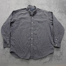 Ralph Lauren Blake Shirt Mens XL Purple Blue Plaid Button Down Cotton Casual