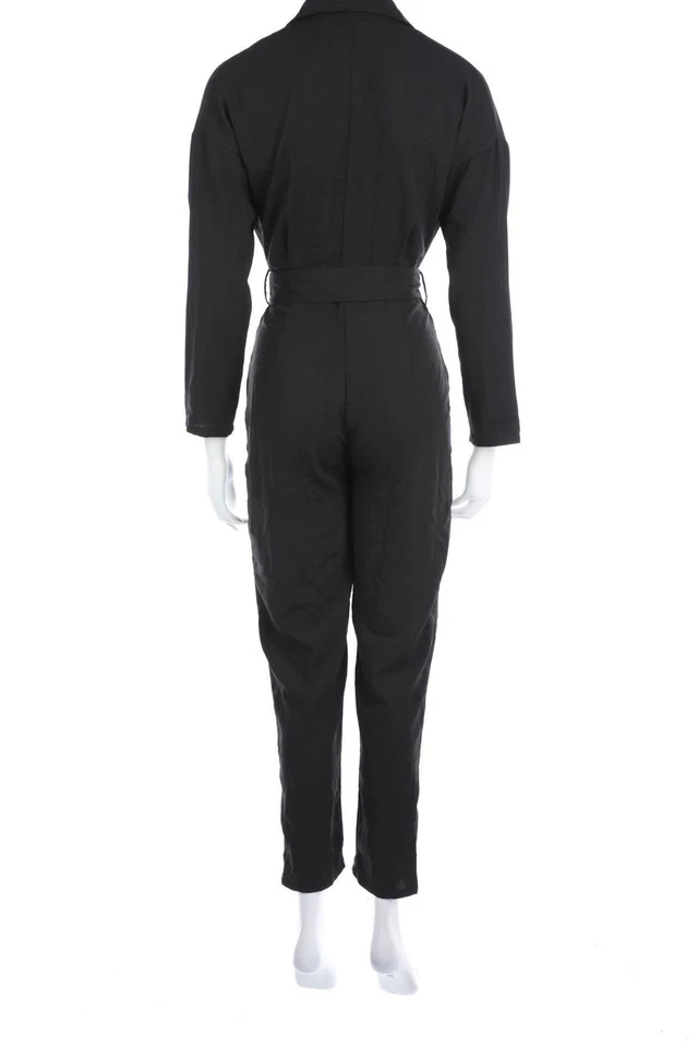 Boohoo Jumpsuit mit Gürtel D 34 schwarz - Bild 2 von 3
