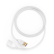 USB Extension Cable White Type A Male to Female 6FT High Speed Data Transfer