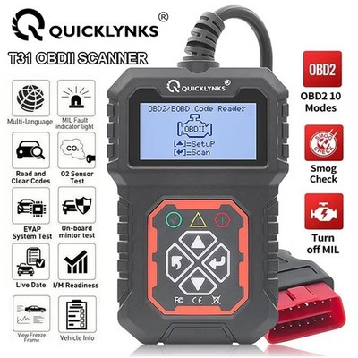 QUICKLYNKS T31 Auto Scanner Fehler Auslesegerät Profi KFZ OBD2 Diagnosegerät
