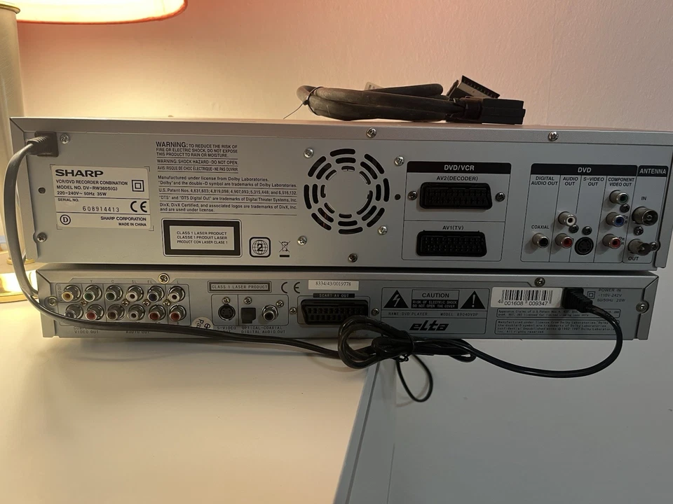2x Gepflegte DVD VHS Recorder Sharp DV-RW360 + Elta 8904DVDP Ohne Fernbedienung - Bild 4 von 4