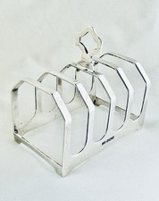 Solid Sterling Silver Toast Rack 4 Division Fully Hallmarked Sheffield 1933