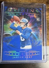 2025 Panini Origins - Rookies Jaxson Dart, Jaxson Dart #145 Blue /99 (RC)