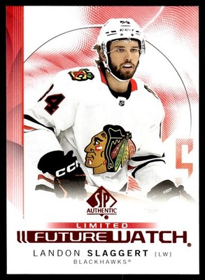 2024-25 SP Authentic Future Watch Limited Red Landon Slaggert Rookie Chicago