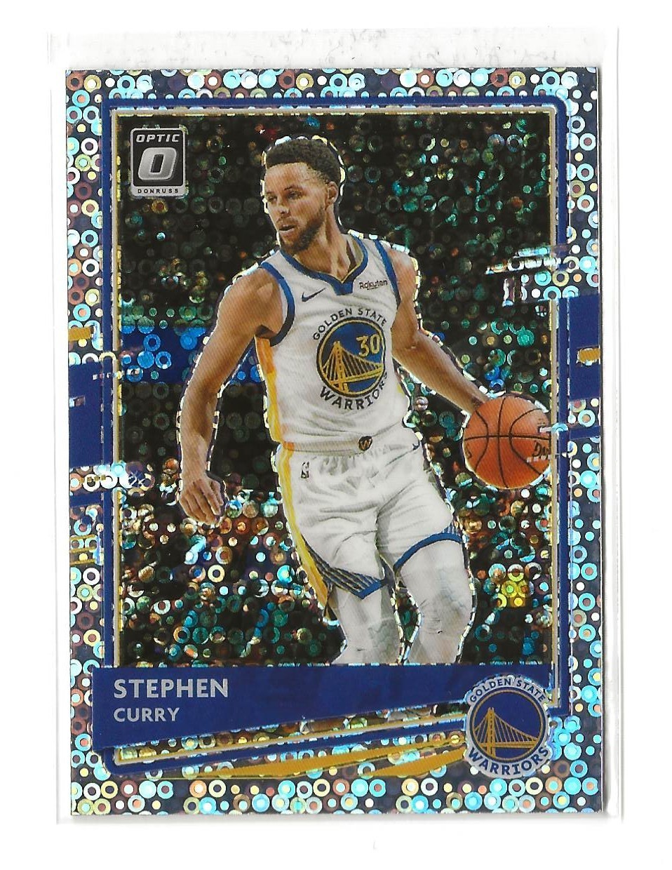 2020-21 Panini Donruss Optic Stephen Curry Fast Break Disco Prizm #17 Warriors