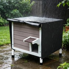 Rockever Outdoor Cat House Weatherproof, Insulated Cat Shelter for Feral Cats