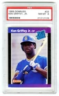 KEN GRIFFEY JR.~1989 DONRUSS #33 PSA-8 NM-MT GRADED MLB ROOKIE BASEBALL RC CARD