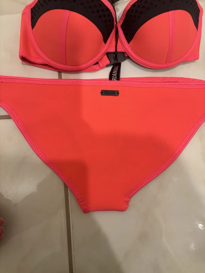 Bikini mujer TRIANGL rosa 2 piezas sin tirantes  Foto 4 de 4