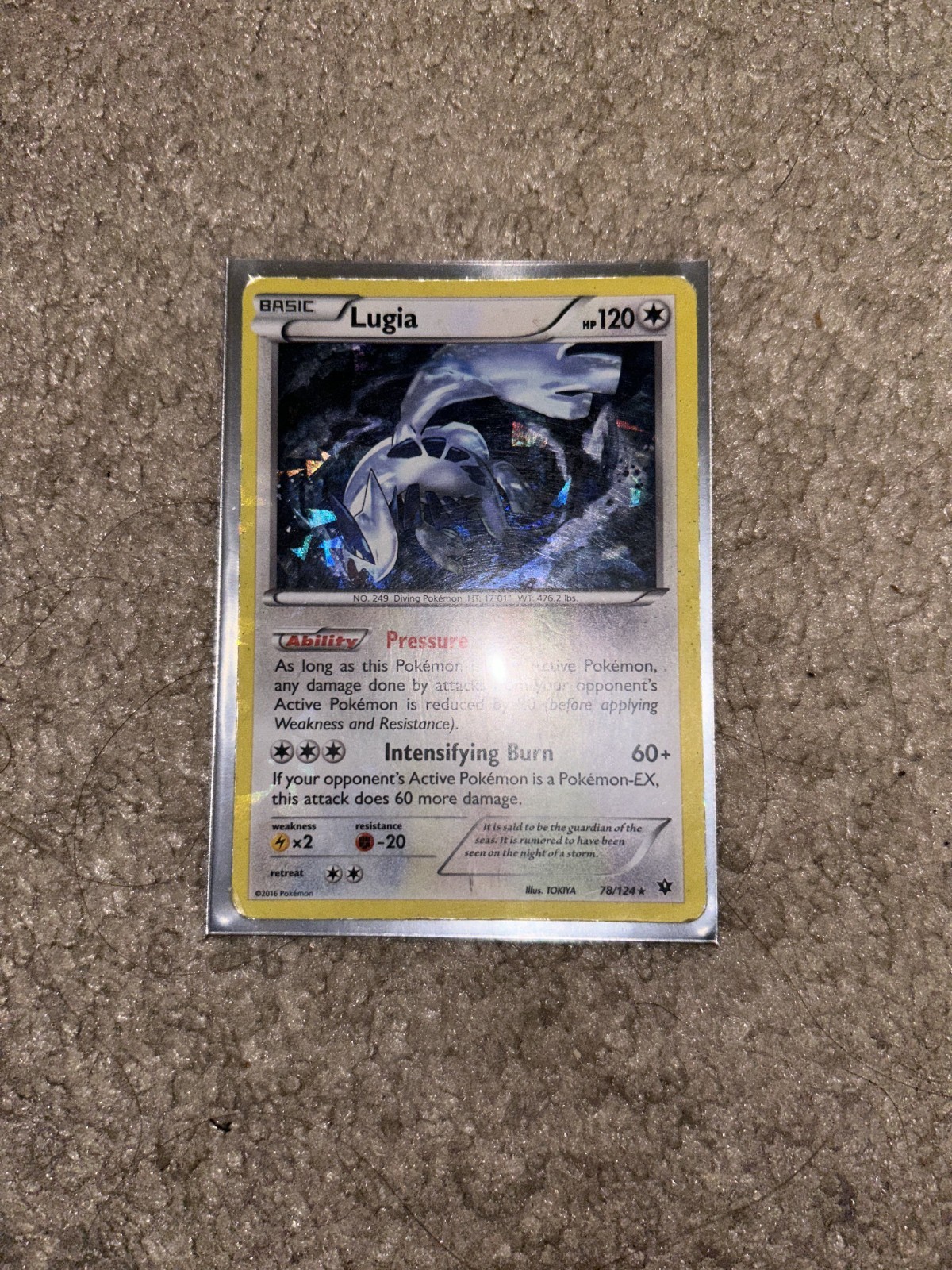 Lugia - 78/124 - Pokemon Fates Collide Cracked Holo Rare Deck Exclusive NM