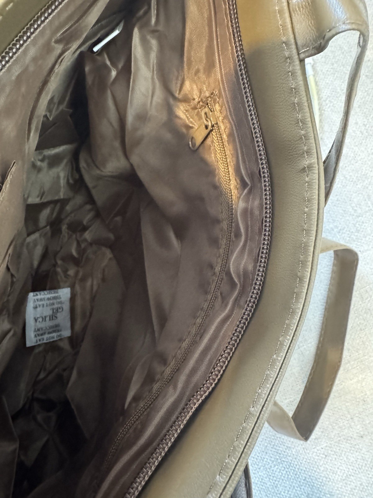 Vintage Brown Leather/Suede Patchwork Shoulder Ba… - image 7