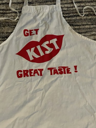 Vintage Advertising “Get Kist Great Taste”Cotton Apron Soda Pop! Fun Red Lips! - Picture 2 of 3