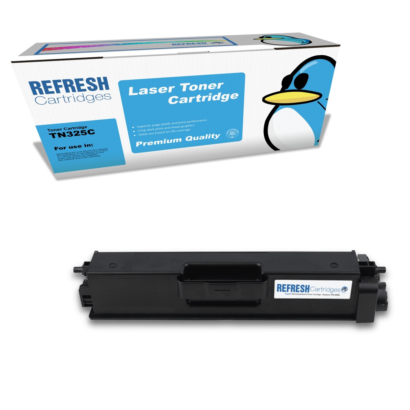 Refresh Cartridges Cyan TN325C Toner Compatible With Brother Printers