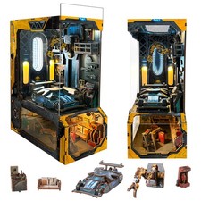 DIY Book Nook Kit,New DIY Dollhouse Booknook Bookshelf Insert Decor,3D Wooden