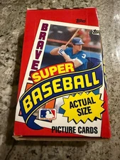1984 Topps Super baseball box 36 factory sealed packs Strawberry RC Ryan Ripken$