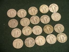 Partial Roll Standing Liberty Quarters  - 20 quarters - 90% Silver  (Lot45)