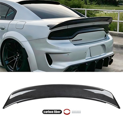 For Dodge Charger 2015-23 Redeye Style Carbon Fiber Highkick Trunk Spoiler Wing
