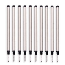 10 Pack Black, Spiral Roller Pen Refill, Replacement Rollerball Refill for Ma...