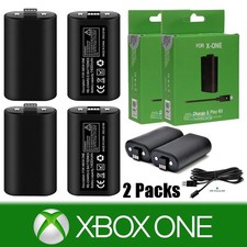 1-2PK 1400mAh Battery For Microsoft XBOX ONE Controller Play  Charge Cable Kit