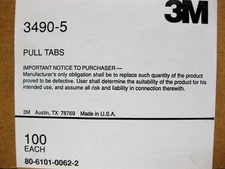 3M 3490-5 PULL TABS for Pin and Socket Connectors  (100 PCS) - NEW