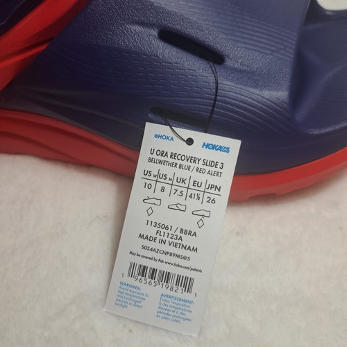 Sandalias cómodas Hoka Ora Recovery Slide 3 para hombre 8 para mujer 10 rojas NUEVAS - Imagen 12 de 12