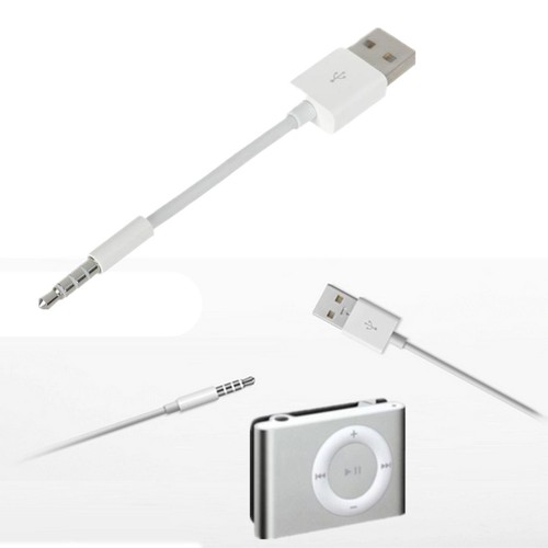 3.5mm USB Data Sync Audio Cable Cord Adapter Convertor For iPod Shuffle 1 2 Gen
