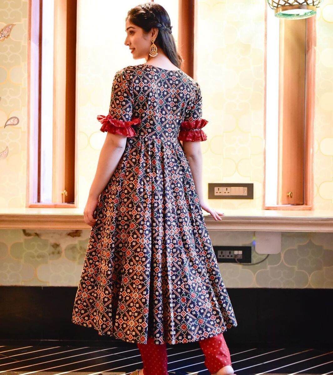 Jaipuri Dresses Daily Wear Kurti Rayon Kurti Floral Kurti Block Print Dress  Women's Kurta Indian Dress Pakistani Gown Indian Gown - Etsy