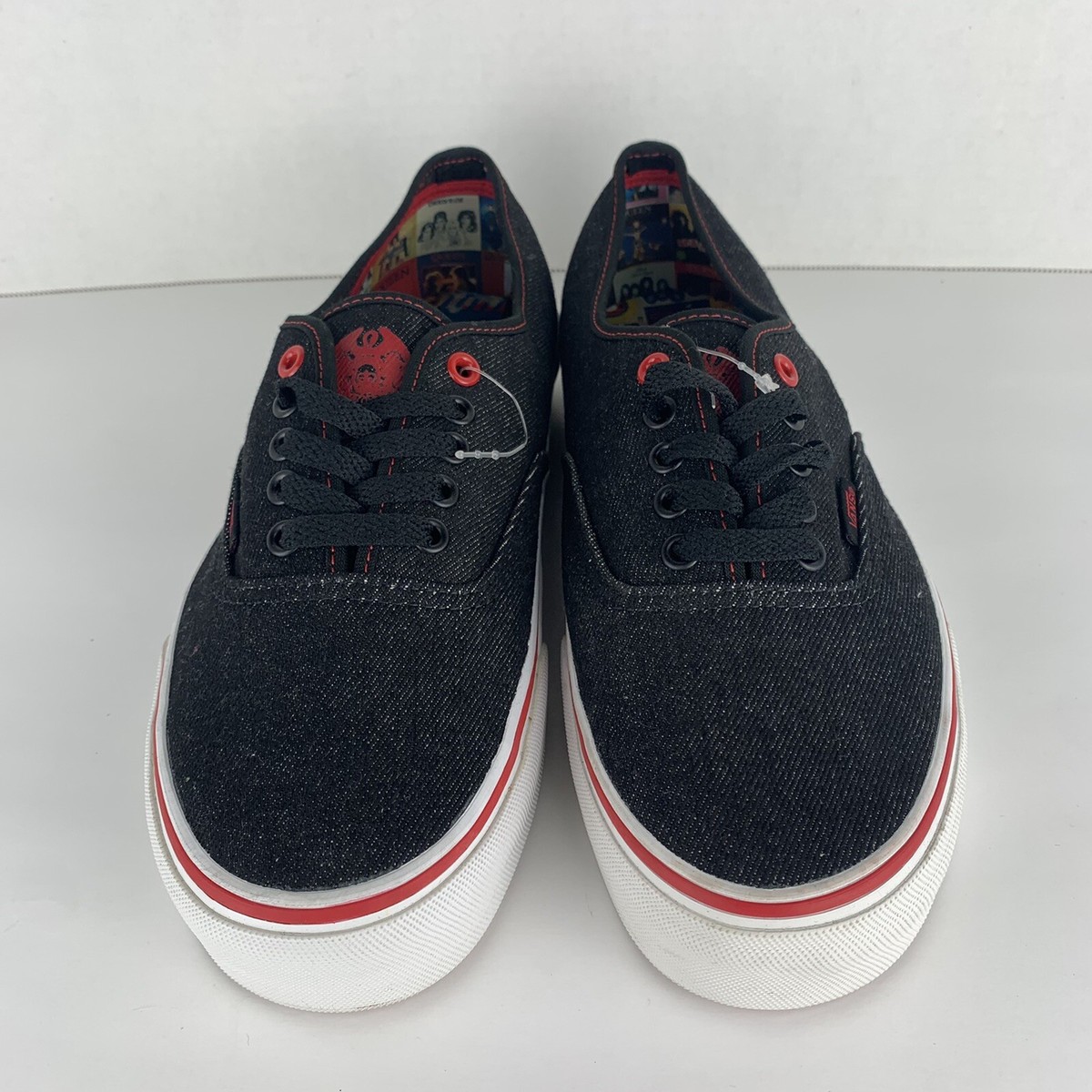 2009年Marsannay Banc Leroy Vans Queen Authentic Black Denim Skateboard Shoe Sneakers Mens 9