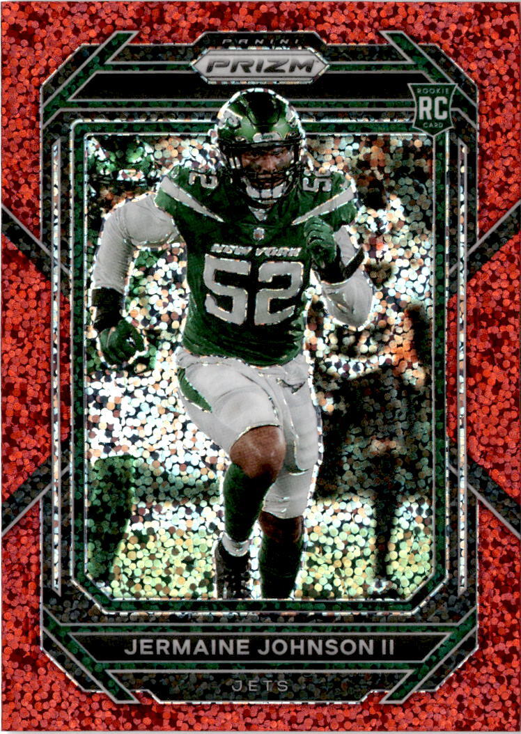 2022 Panini Prizm #375 Jermaine Johnson II Red Sparkle New York Jets