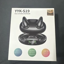 Open Ear Clip On Headphones Bluetooth 5.3 Wireless Earbuds 4 HD Mic With Case