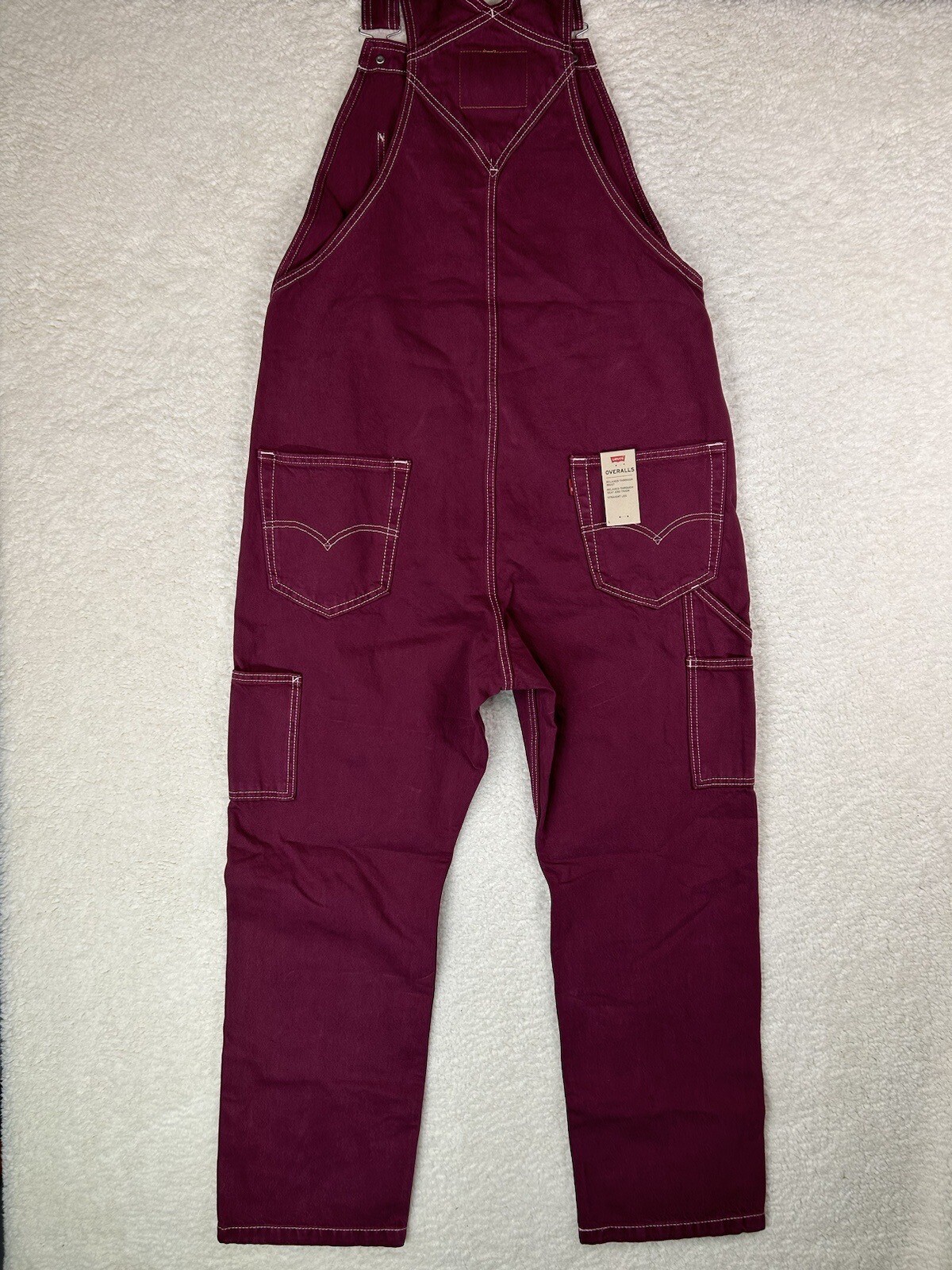 Levi's Jean Overalls Mens Large Relaxed Waist Straight Leg Classiccore