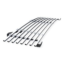 Fits 1998-2000 Nissan Frontier Main Upper Stainless Silver Billet Grille Insert