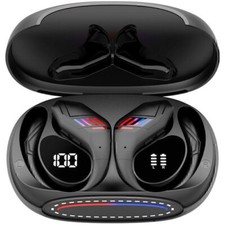 R400 TWS Bluetooth 5.3 Earphones Gym Running Wireless Headphones Headsets -Black