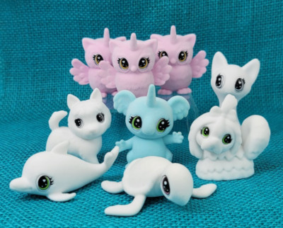 9 Scribble Scrubbie Flocked Pets Turtle Whale Owl Cat Uni-Koala Color Washable