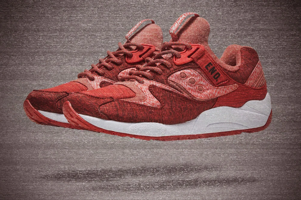 Red saucony hotsell grid 9000