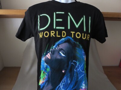 New DEMI LOVATO Neon Lights 2014 Tour T-SHIRT Concert Really Don't Care Small
