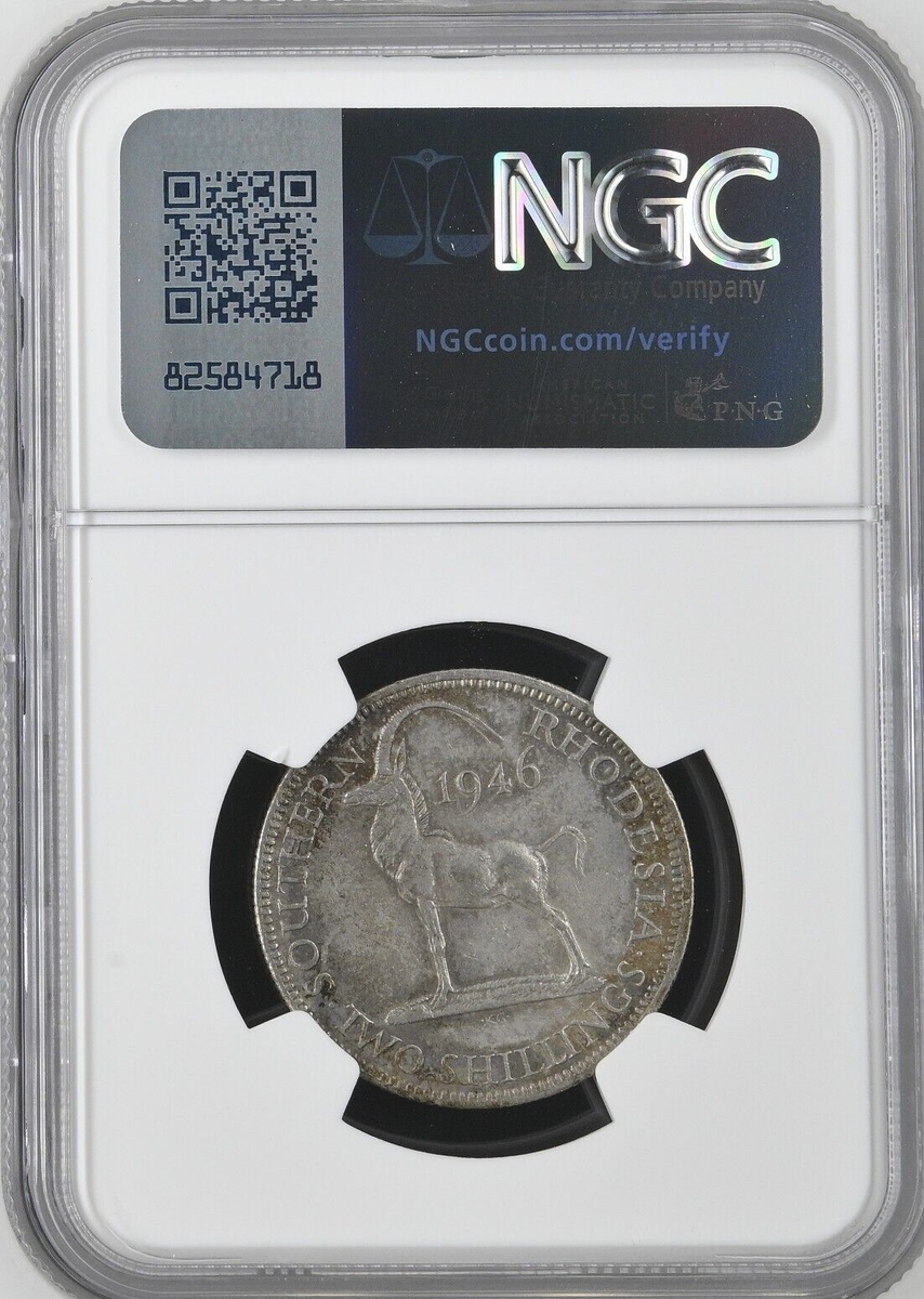 ビジュカ　History　嶺二 1946 Southern Rhodesia (Zimbabwe) Silver 2 Shillings George VI KM