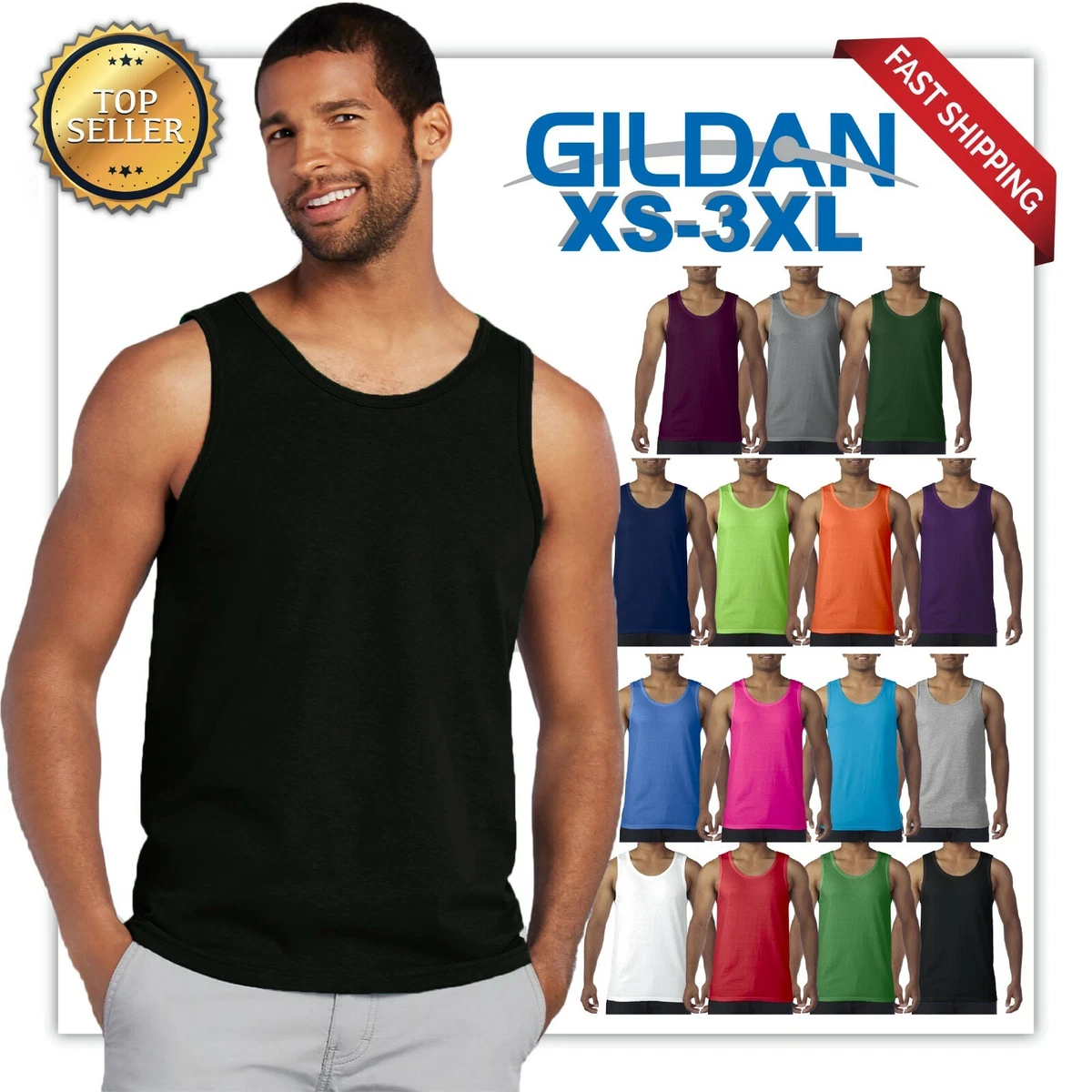 Tank Top - Gildan 5200 Negro