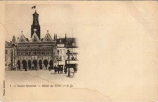 Old postcard St-Quentin City Hall (159165)