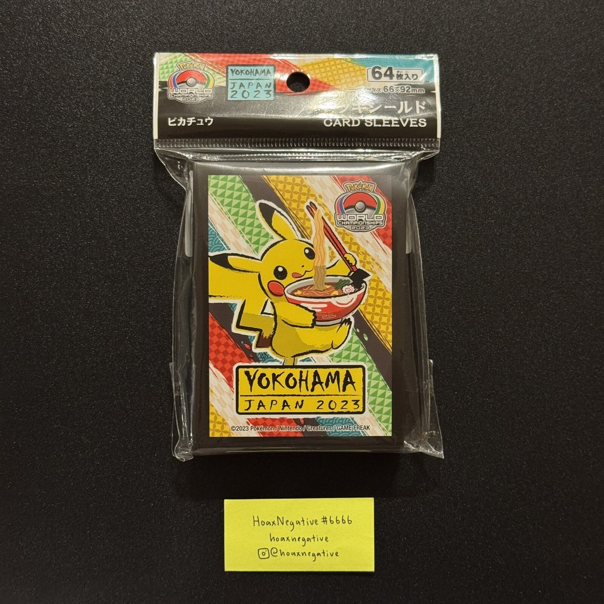 Pokémon Japan WCS2023 Yokohama Ramen Pikachu Card Sleeves 64