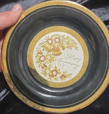 4  Anniversary Plate Chokin Art 24K Gold Limited Edition Expressive Designs 
