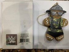 Official WWE  Sgt Slaughter Gingerbread Man WWE Autograph Christmas Ornament