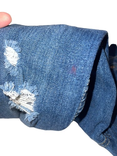 Levis Girls Boyfriend Jeans Sz 10 Adjustable Waist Distressed Medium Wash FLAW - Picture 4 of 9