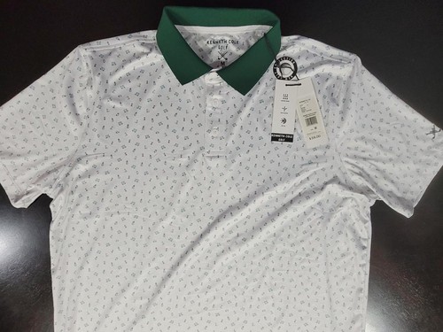 Kenneth Cole Mens Blue,Green,Pink All Print Golf Polo Shirt w/UPF 50+  M,XL - Picture 20 of 28