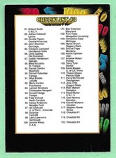 1991 Wild Card Football 1st Edition Checklist #3 Cards (81-120)👍