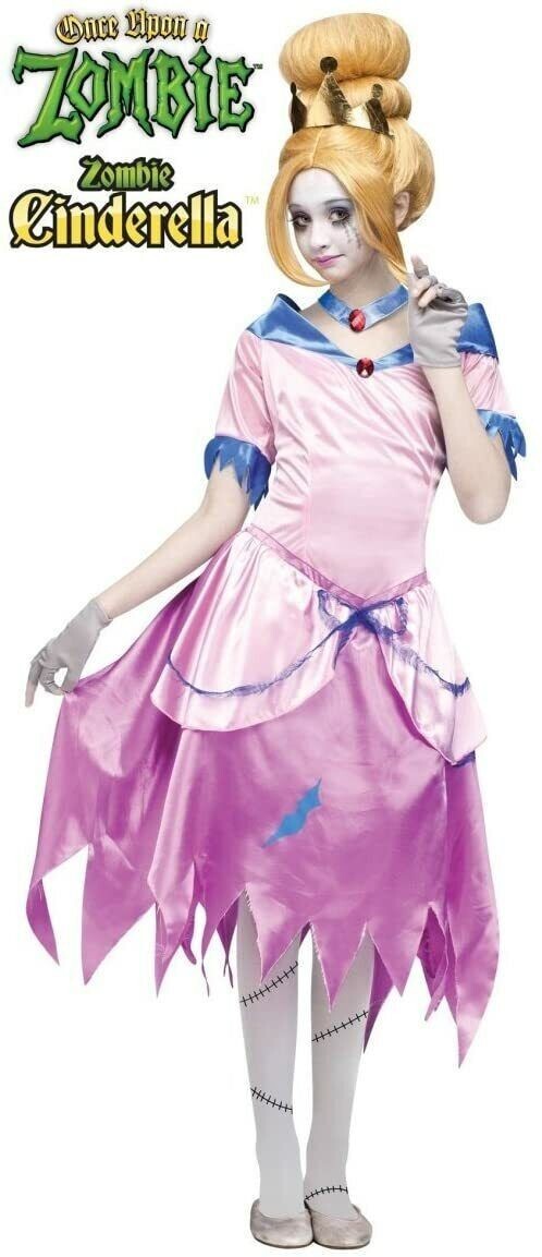 6pc Once Upon a Zombie Cinderella Undead Dress Halloween Costume