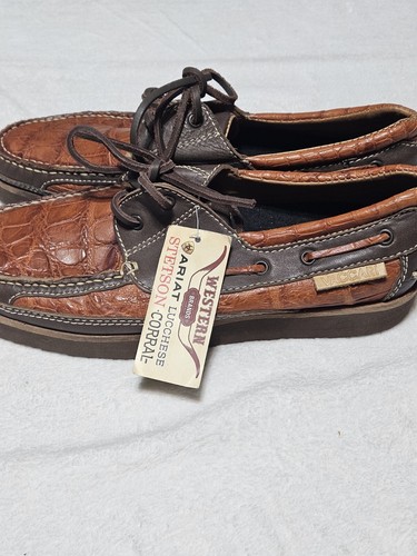 Vaccari Shoes Mens 11 Brown Moccasins Loafers Boat Shoes 100% Cow Goat Leather - Picture 3 of 12