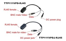 Set of Video, Power  Data Balun-BNC male to RJ45 female, power DC plug  jack