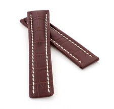 Alligator Uhrenarmband Modell Tago mocca 20/18 mm komp. TAG Heuer Faltschließe